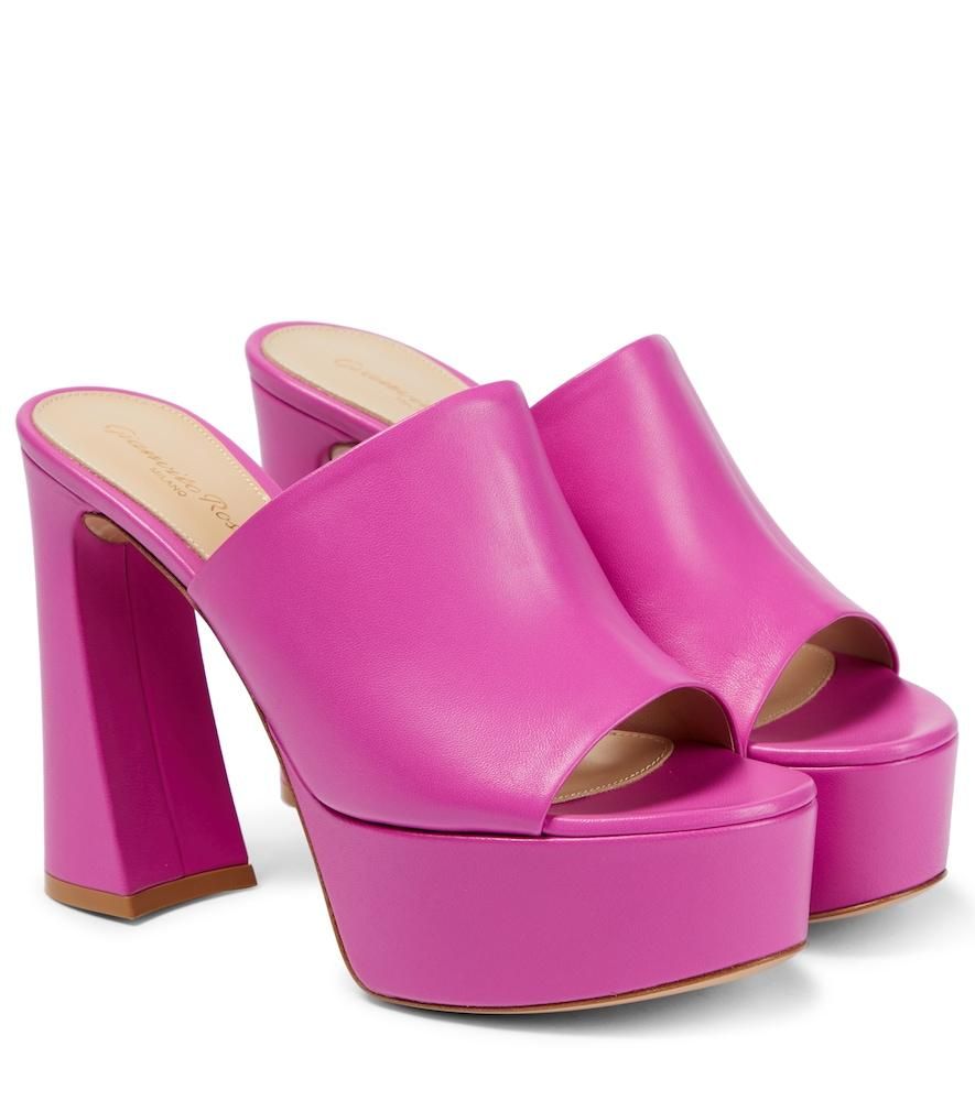 サンダル・ミュール DOLCE & GABBANA PINK LEATHER KEIRA MULES Dolce & Gabbana Keira Sandal In Patent Leather from $607.00