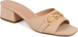 Jones Bootmaker Womens Ivie Leather Mule Sandals - Beige - Size UK 6
