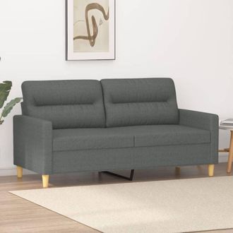 vidaXL vidaXL Divano a 2 Posti Grigio Scuro 140 cm in Tessuto