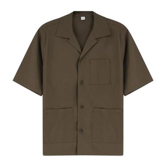 Aspesi Short Sleeve Shirts, male, Green, Size: 2XL Short Sleeve Shirt