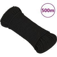 OEM Cuerda De Trabajo Negra, 3 Mm, 500 M, Poli&eacute;ster - Crezuo