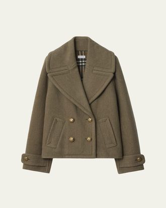 Burberry Caitlin Double-Breasted Wool-Blend Peacoat