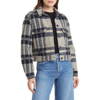 Rails Steffi Plaid Trucker Jacket in Tan Pacific Check at Nordstrom Rack, Size Medium