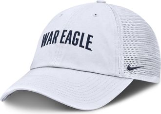 Nike Auburn Primetime Campus Club Nike Mens College Trucker Adjustable Hat in White | NC3311QRAUN-H98