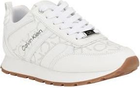 Calvin Klein Carlla Lace Up Sneaker in White at Nordstrom Rack, Size 11
