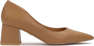 Kazar Lichtbruine klassieke pumps op een paal - Dames - Pumps - Bruin - 36 EU - Leer - Schoenen