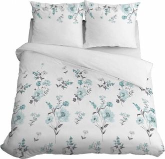 OEM Ropa De Cama De Sat&eacute;n 160x200 Flores Verde