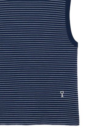 Ami Classic Fit Striped Tank Top With Ami De Coeu