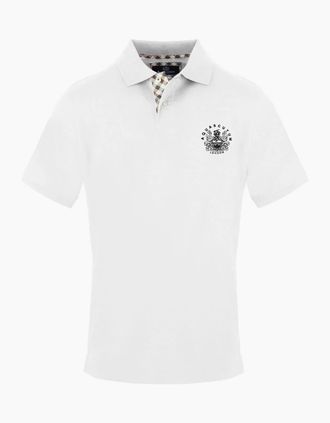 Aquascutum Mens Collared Neck Short Sleeve Polo Shirt - White - Size: 36