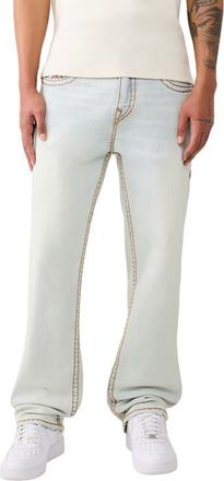 True Religion Bobby Relaxed Straight Leg Jeans in Quiet Steel Light Wash at Nordstrom, Size 33