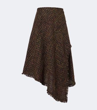 Proenza Schouler White Label Layne boucl&eacute; midi skirt