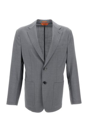Barena Single-Breasted Wool Jacket with Notched Lapel