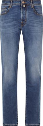 Jacob Cohen Vintage Blue Slim-Fit Jeans with Classic Five-Pocket Design