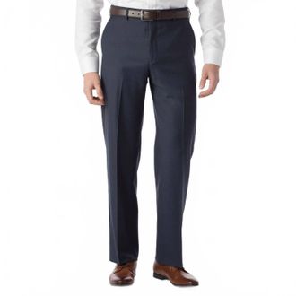 Ballin Performance Wool Blend Commuter Bi-Stretch Serge Comfort-Eze Trouser In Navy Mix