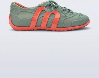 Melissa Womens Motion Sneakers In Orange Green