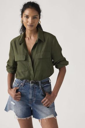 Levi's Camisa Elaine Utility Lightweight - Mujer - XS - Verde / Deep Depths Gd