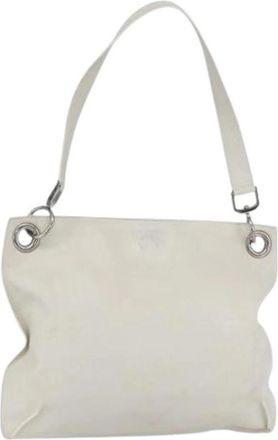 Loewe Pre-owned Leren Schoudertas - Dames - Vintage Schoudertas - Wit - ONE Size - Leer - Vintage