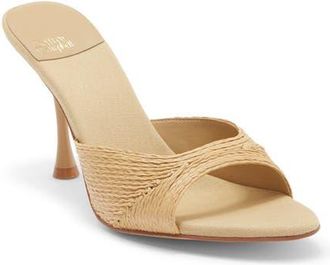 Jeffrey Campbell Agent Slide Sandal in Natural Raffia at Nordstrom, Size 8.5