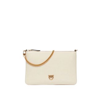 Pinko Shoulder Bags, female, White, Size: ONE SIZE Flat Classic