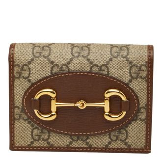 Gucci Beige Brown Pvc Leather Wallet (Bi-Fold) (Pre-Owned)