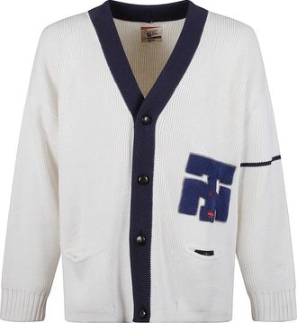 Champion Cardigan - Heren - Vesten - Wit - XL - Wol - Truien & Vesten