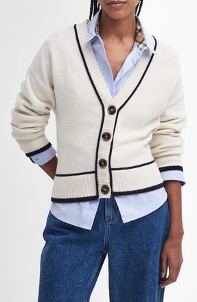 Barbour Claudia Wool & Cotton Cardigan in Cloud White at Nordstrom Rack, Size 12 Us / 16 Uk