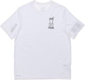 Nike Dri-Fit Breathe Juicing Man Training Quick-Dry Short-Sleeved Male White BQ6533-100