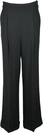 Edward Achour Paris High-Waisted Trousers - Black