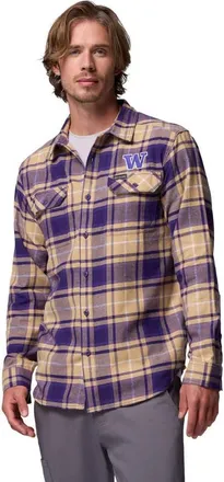 Columbia Mens Columbia Purple Washington Huskies Flare Gun Omni-Wick Flannel Long Sleeve Button-Up Shirt at Nordstrom, Size Xx-Large