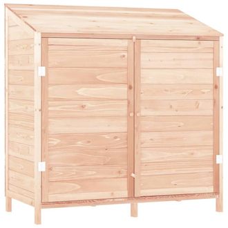 Berkfield Home Garden Shed 102x52x112 cm Solid Wood Fir in Light Tan | Size: 102 x 52 x 112 cm