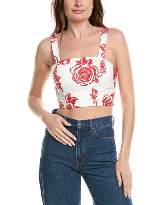 Milly Rose Embroidery Square Neck Top