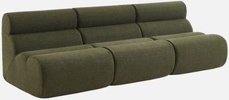 Sweeek Sofá modular de borreguito texturizado, 3 plazas