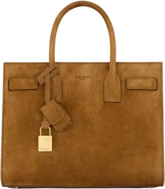Saint Laurent Tassen, Dames, Bruin, ONE Size, Su&egrave;de, Sac De Jour in Suede - Baby