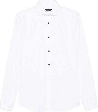 Manuel Ritz Overhemd met puntkraag - Heren - Casual Overhemden - Wit - 3XL - Katoen - Overhemden