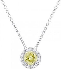 Allurez 1.26ct Round Brilliant Center And 0.23ct Side 14k White Gold Diamond Pendant Necklace