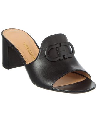 Ferragamo Ferragamo Gancini Leather Sandal