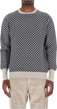 Drumohr Cashmere Biscuit Ronde Hals Sweater - Heren - Cashmere truien - Veelkleurig - 2XL - Truien & Vesten
