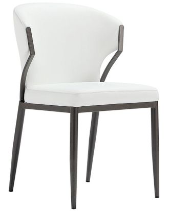Manhattan Comfort Set Of 2 Kirsten Leatherette Dining Chairs With Metal Legs