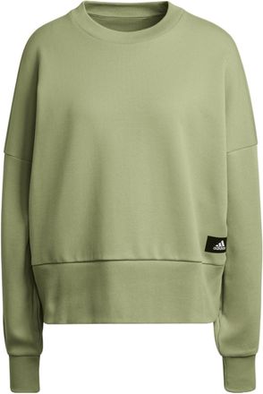 adidas (WMNS) adidas W Fi 3s Crew Stripe Sports Round Neck Pullover Long Sleeves Hoodie Green HC1639