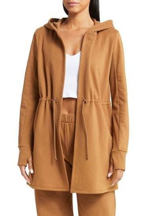 Beyond Yoga On the Go Open Front Hooded Jacket in Toffee at Nordstrom Rack, Size X-Small
