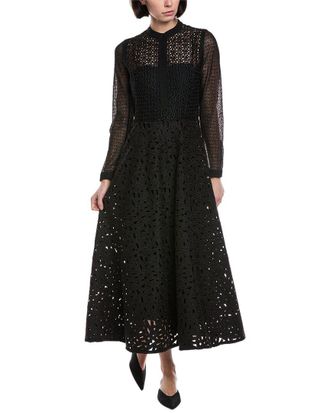 Akris Lace Wool-Blend Midi Dress