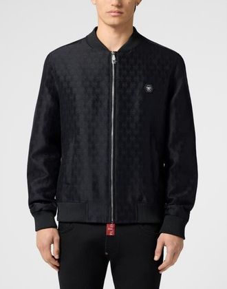 Philipp Plein Bomber Jacket Jacquard Monogram Men in Black at Nordstrom, Size 52