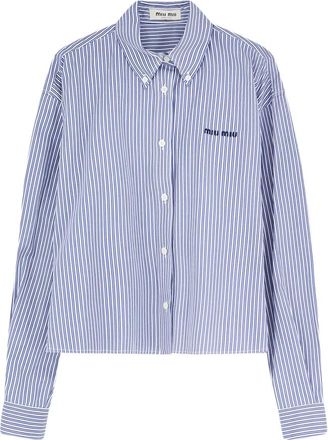 Miu Miu Dames, Blouses & Shirts, Veelkleurig, Maat: S Katoen