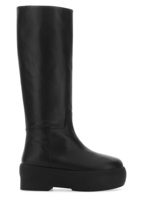 Gia Borghini Black Leather Gia 16 Boots