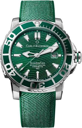 Bucherer Patravi ScubaTec Verde Automatic Chronometer Mens Watch 00.10632.23.93.01