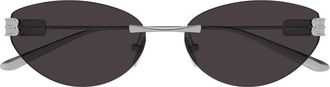 Balenciaga Zachte Cat-Eye Zonnebril - Dames - Zonnebrillen - Grijs - ONE Size - Nylon - Accessoires