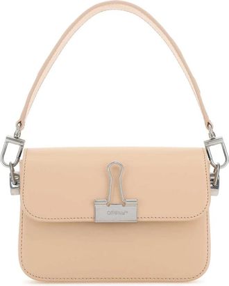 Off-white Plain Binder Kleine Schoudertas - Dames - Handtassen - Roze - ONE Size - Leer - Tassen