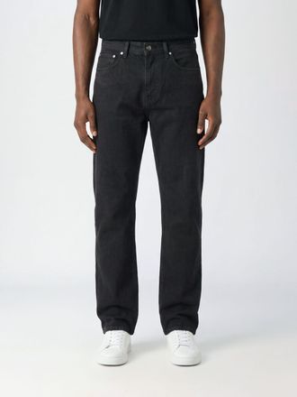 Stone Island Jeans slim fit in denim di cotone con patch logo Compass