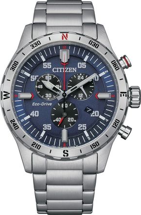 Citizen Eco-Drive Chronograph Bracelet Watch, 43mm in Silver/Silver at Nordstrom Rack