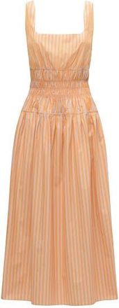 Câllas Milano Belinda Gathered waist dress in Orange /White at Nordstrom, Size 48 It
